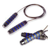 Corda De Pular Cross Speed Rope Rolamento Profissional azul Cor Azul